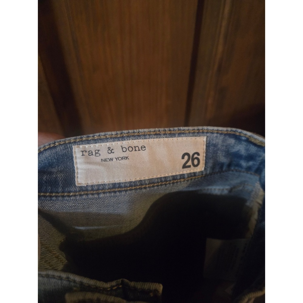 Rag & Bone Wren High-Rise Ankle Slim Jeans Nyasa Blue RJ3025F1XNY Size 26 - Picture 5 of 7